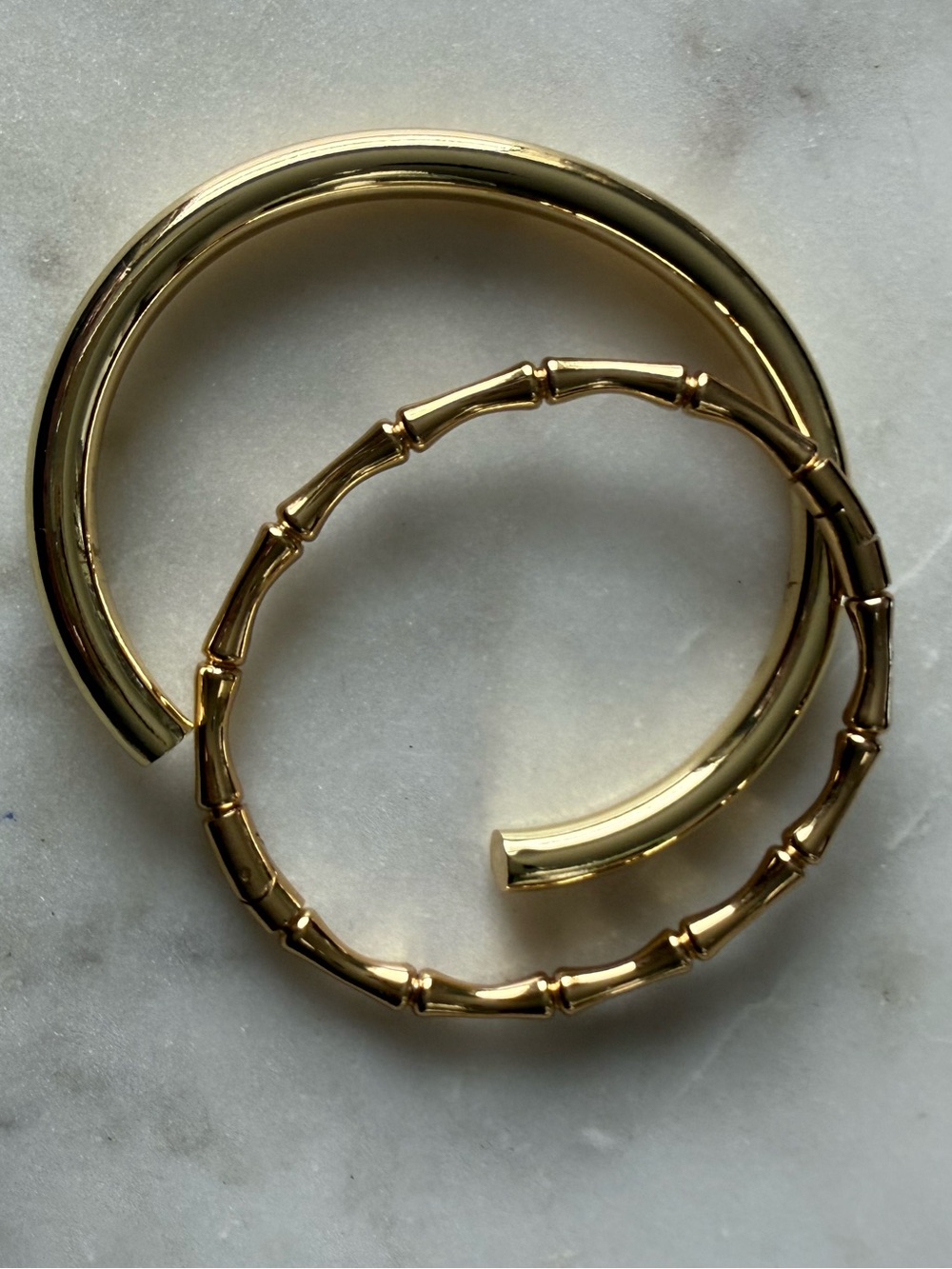 B.B. Lila Tube Cuff & Bamboo Bangle Bracelets NEW